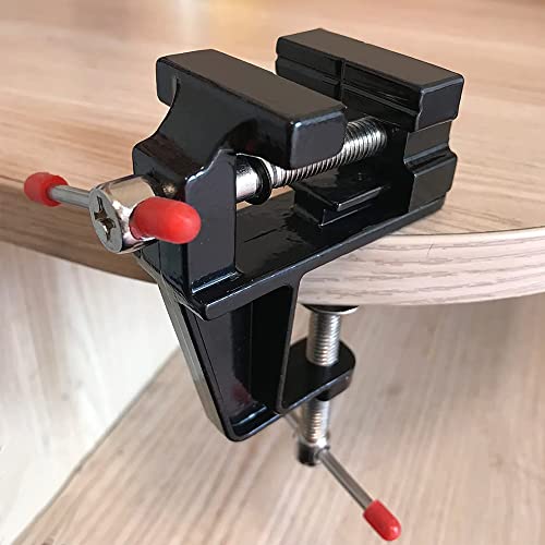 Eyech Mini Table Clamp Portable Work Bench Vise, Small Bench Vice Aluminum Miniature Jewelers Hobby Clamps Craft Repair Tool #TOP6