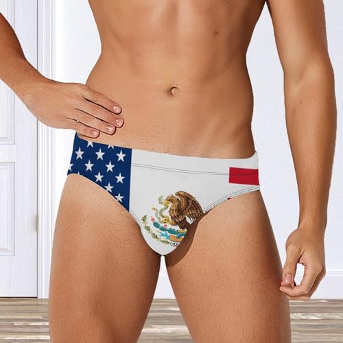 United States Mexico Friendship Flag Novelty Men's Brief Swimwear Pants Swimming Trunks Beach Shorts Underwear4