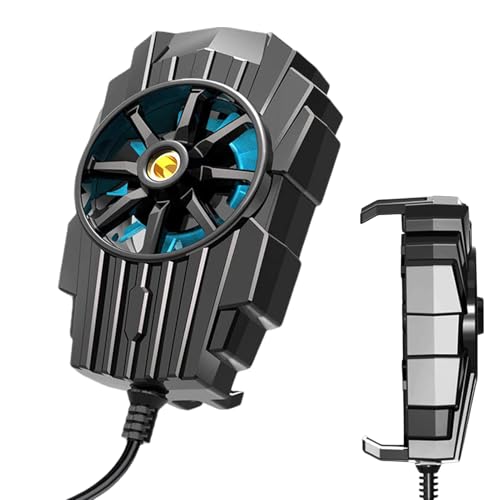 Enfriador de teléfono, radiador enchufable para teléfono móvil | Reducción de ruido, ventilador de radiador enchufable para teléfono de 4.7 a 7.5 pulgadas para transmisión en vivo de juegos