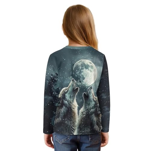 Long Sleeve Shirt for Girls Casual Loose Printed T Shirt Kids Tie Knot Front Tops Tween Girl Crewneck Tees Blouse4