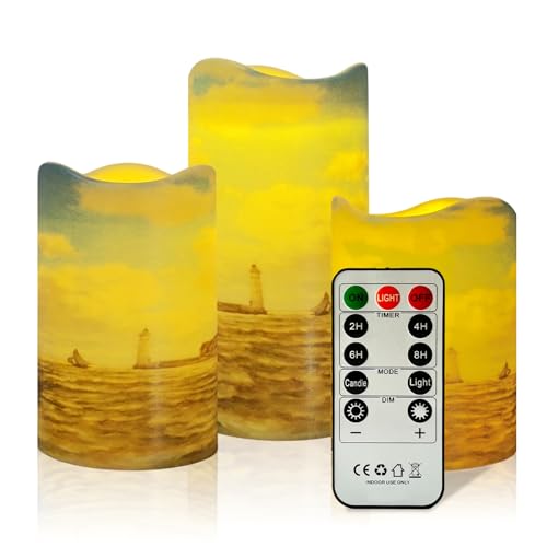 Bougies piliers LED vacillantes à télécommande pour un éclairage ajustable