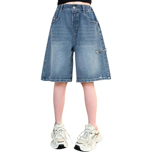 Shorts jeans été décontractée pour fille de 4 à 15 ans style urbain