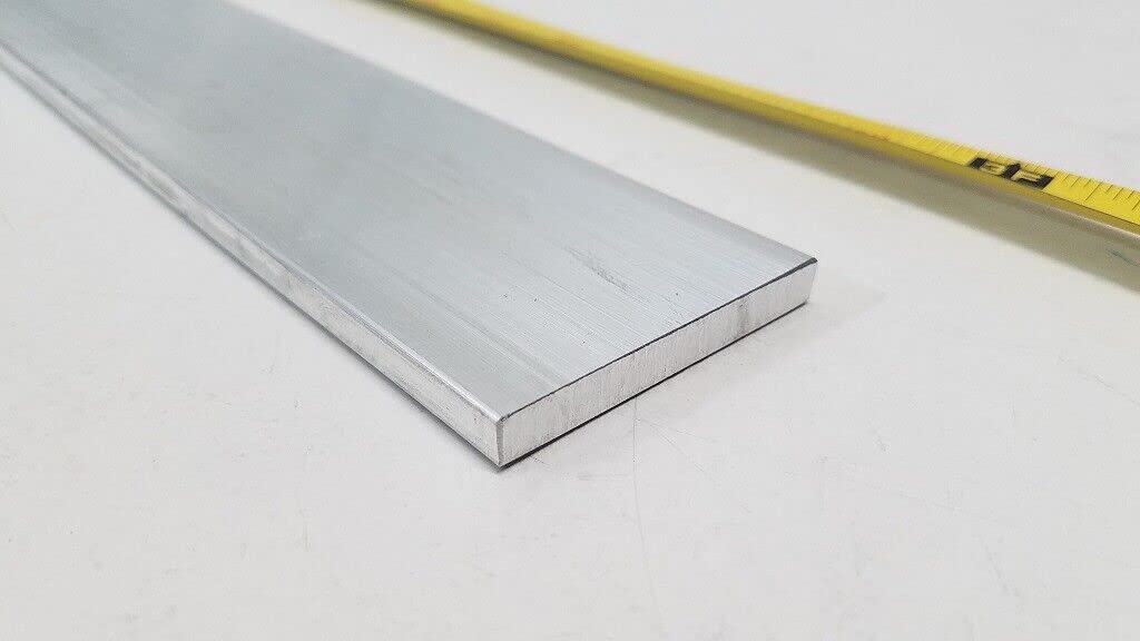 6061 Aluminum Flat Bar, 1/4" x 2" x 36" Long, Solid Stock, Plate, Machining, T6511
