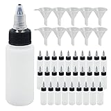 ドロッパーボトル 30個セット 小分け 詰め替え用 塗料 グルー 液体 手芸 アート 漏斗10個付属(30ml)