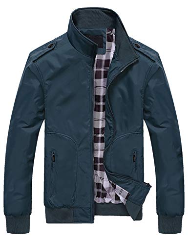 HaoMay Men's Business Casual Full Zip Lightweight Jacket Outwear