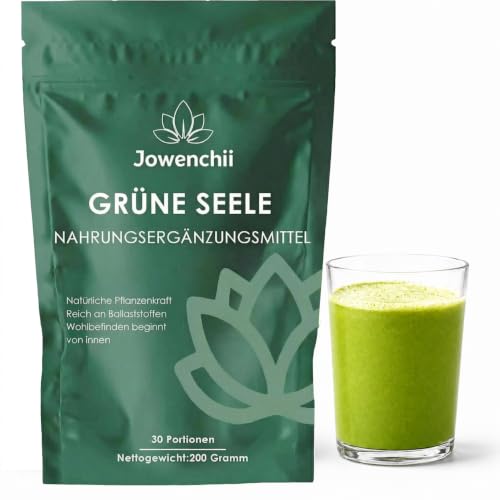 Grüne Entgiftungspulver 200g Superfood Helfer Pulver Greens Pulver Helfer Pflanzenpulver mit Matcha Gerstengras Heidelbeeren Rich in Macronutrients Micronutrients & Fiber