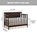 Oxford Baby Lazio 4-in-1 Convertible Baby Crib, Espresso Brown, GreenGuard Gold Certified