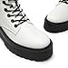 DREAM PAIRS Women's Lace up Combat Ankle Boots Fashion Lug Sole Platform Booties Shoes,Size 7.5,WHITE-PU,SDAB2442W