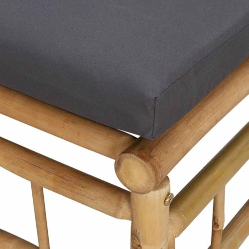 Salon de jardin 2 pcs compact en bambou pour optimiser les petits espaces - 7
