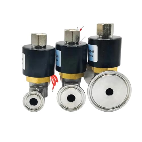 Électrovanne 1/4" normalement ouverte 12VDC en acier inox - 4