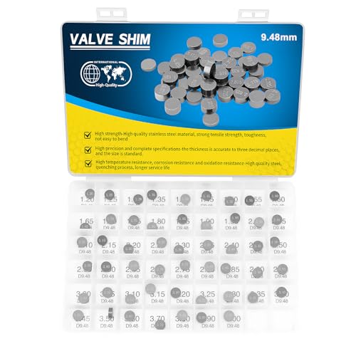 Image of 9.48mm Valve Shim Kit Replacement for Suzuki LT-Z400 QuadSport Z 2003-2012,LT-R450 QuadRacer,for Honda CRF450R CRF250R,for Yamaha YZ250F YZ450F YFZ450R WR250F Arctic Cat DVX 400 ATV (52pcs)