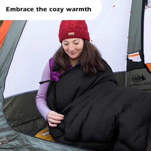 Bolsa de dormir calefactable para adultos, compacta, impermeable, con 3 niveles de temperatura, ideal para camping, recargable por USB con 4 áreas de calefacción para senderismo y mochilero miniatura 7