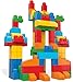 Mega BLOKS First Builders Deluxe Building Bag + ABC Musical Train, Building Set Bundle, Blue Bag, 200 Pieces
