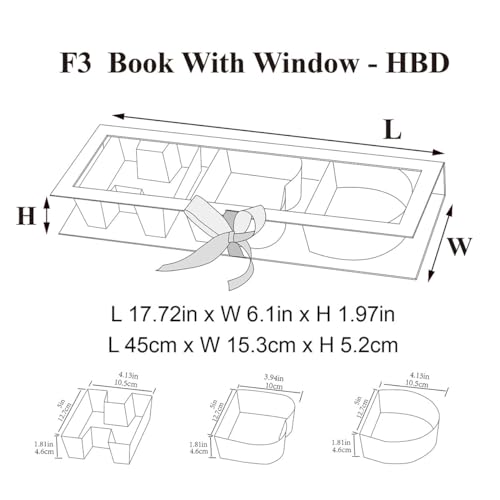 Boîte en forme de lettre HBD de qualité supérieure bleu marine
