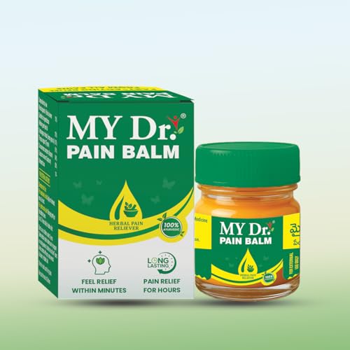 Image of MY Dr. Pain Relief Balm for Headache, Cold & Body Pain | Cooling and Warming Therapy | Ayurvedic Massage Balm | 14ml Pack of 6