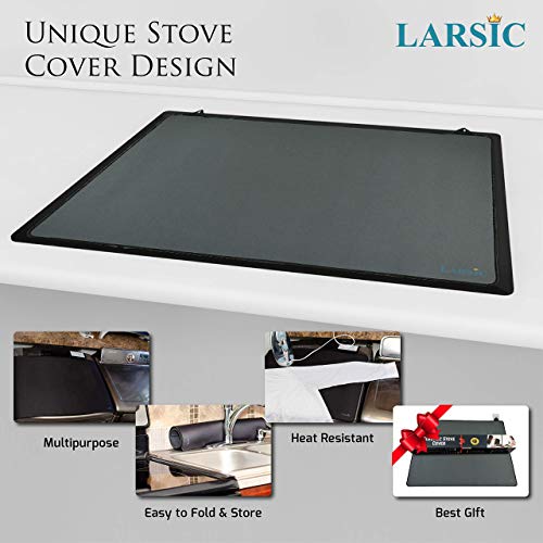 image for Larsic Stove Cover - Protects Electric Stove Washer Dryer Top. Anti-Sl