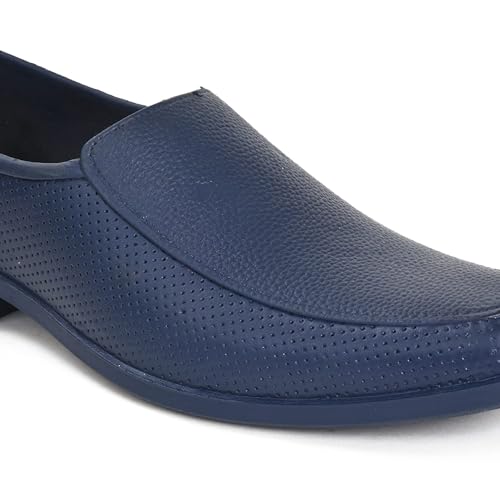 Image of AJANTA Men's Slip-on PVC Formal Shoes | Water Proof & Rain Shoes| Anti Skid Outsole for Firm Grip | Lightweight & Comfortable Loafer for Office & Party