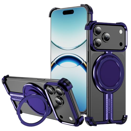 Coque iPhone 17 Air bumper métal à dissipation thermique et béquille magnétique 360°