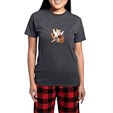 CafePress Funny Yarn Knitting Knitter Crochet Crazy Cat Womens Novelty Pajama Set, Comfortable PJ Sleepwear