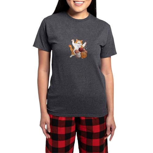 CafePress Funny Yarn Knitting Knitter Crochet Crazy Cat Womens Novelty Pajama Set, Comfortable PJ Sleepwear