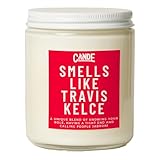 CE Craft Smells Like Travis Kelce Candle - Football Themed, Celebrity Prayer Candle, Gift for Kelce Fan, Him or Her (Whiskey + Oak)