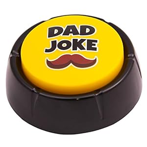 Dad Joke Button | A Gift for Fathers with 50+ Funny Dad Jokes | Novelty Talking Button Present