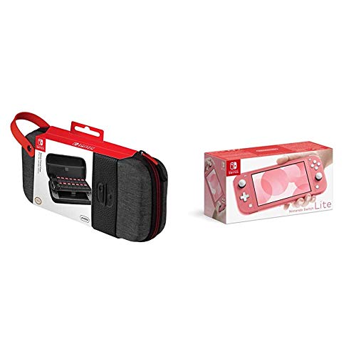 Nintendo Switch Lite - Consola color Coral + Funda Deluxe Travel ...