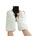 Women Winter Faux Fur Oversleeve Hand Muff Wrist ArmWarmer Cuff Cover Fuzzy Furry Wristband lengthened Thick Warm Gloves white