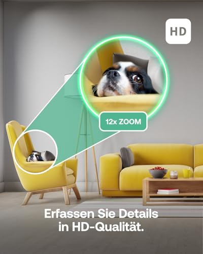Arlo Indoor 3 HD PTZ Überwachungskamera Innen, 2er Set, HD Video, 360º Schwenkbar, 2-Wege-Audio, Bewegungsverfolgung, Kabelgebunden, Für Babys, Haustiere, Hausüberwachung, mit Secure Plan Testzeitraum