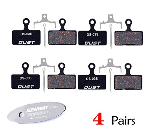 CYCOBYCO 4 Pares de Pastillas de Freno de Disco de Bicicleta para Shimano XT Br-M8000 M785 XTR M9000 M9020 M987 M988 M985 SLX M7000 M675 Deore M615 (M988 Semi-Metallic)