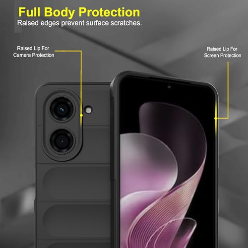 Image of Zapcase Back Case Cover for Poco X8 Pro | Compatible for Poco X8 Pro Back Cover | Liquid Silicon Magic Case with Camera Protection | Black