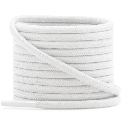 Image of YFINE Waxed Round Shoe Laces: 2 Pairs Oxford Shoelaces for Dress Shoes Boot | 4mm Thick, 20 Colors, 24 inch-71 inch, for Business Footwear, Chukka Boots, Men & Women