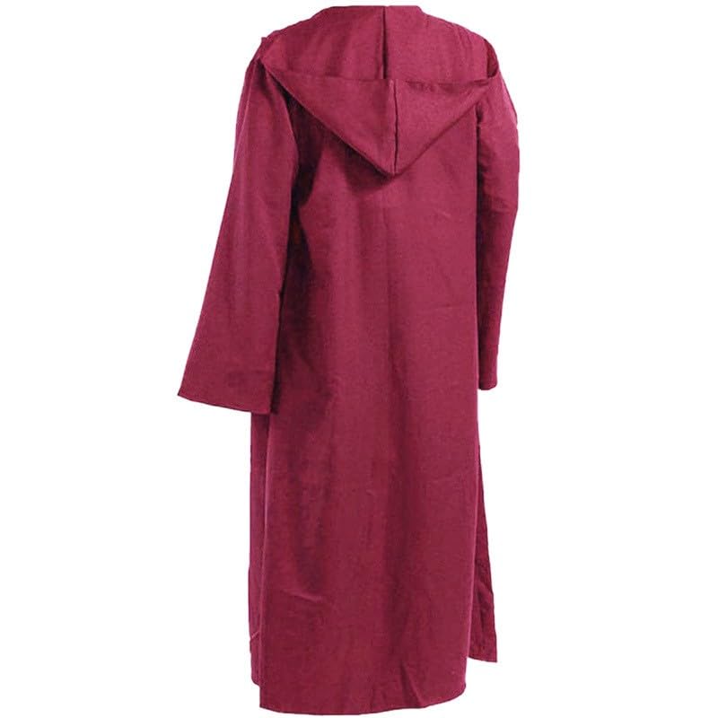 Robe à capuche pour hommes costume cape fantaisie de cosplay rouge pastèque S - 2