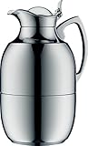 Alfi Juwel 1.5 L Glass Vacuum Chrome Plated Brass Thermal Dispenser Carafe, Metallic