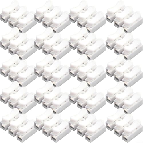 Aprilsunnyzone Connettori elettrici a molla, morsettiera per faretti, morsetto per cavi riutilizzabile a 3 vie, connessione sicura e affidabile, installazione senza attrezzi (20 pezzi)