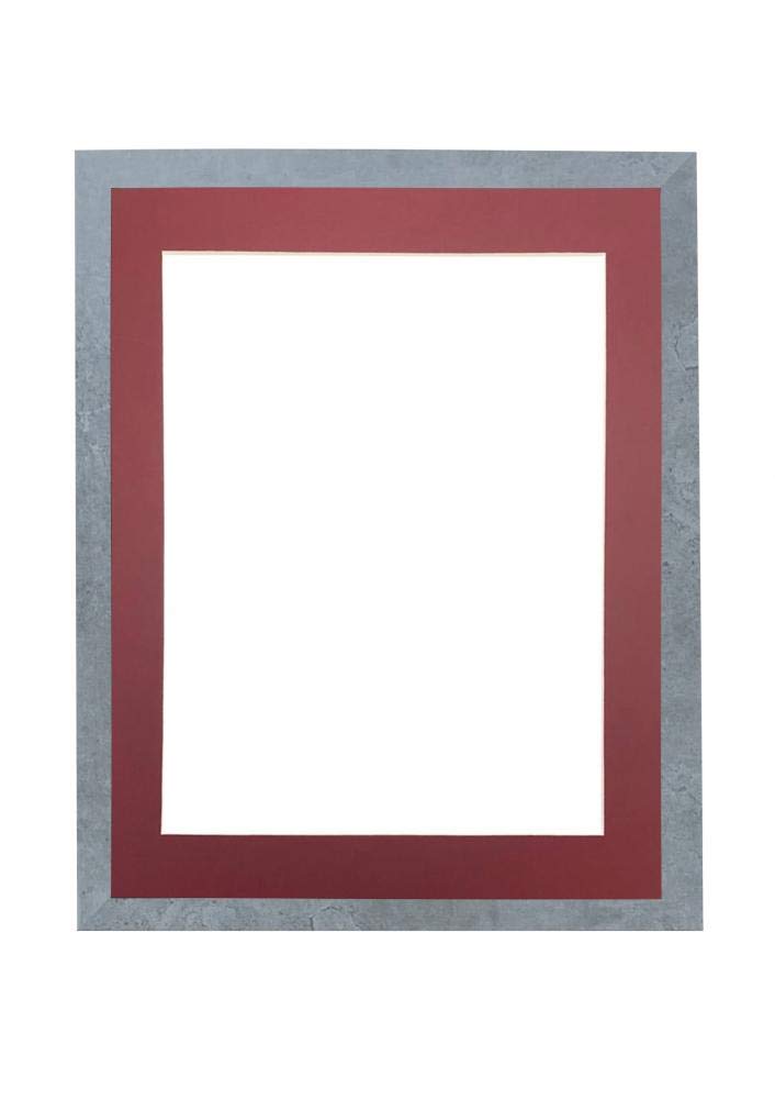Frames By Post Mineral Grey Red Mount H7 Picture Photo Frame Mineral Grey With Red Mount A2 Image Size A3 Plastic Glass