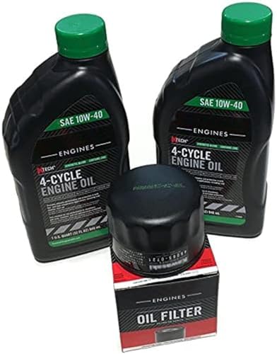 Oil Change Kit Compatible with Kawasaki 49065-0736 Replaces 49065-7007 49065-0721 with OEM 10W40 Oil