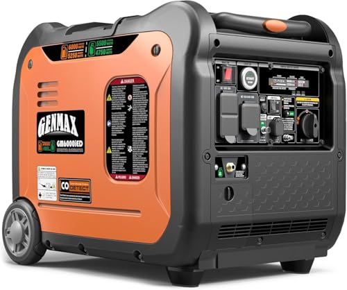 GENMAX Portable Generator,6000W Super Quiet Dual Fuel Portable Engine with Lightweight for Backup Home Use&Camping Travel Outdoor,EPA Compliant(GM6000iED.)