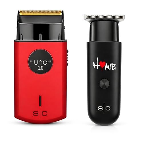 Stylecraft Precision Grooming Bundle – Uno Foil Shaver & Homie Nano Trimmer, Cordless Barber Detail Kit, USB Rechargeable, Gold Titanium Foil, Travel Grooming Set image 4