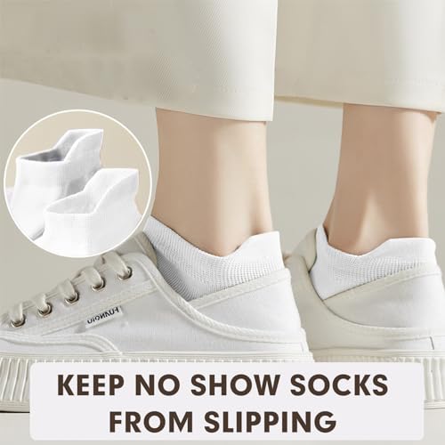 Image of Comfortable Anti-Blister Running Socks for Women 2 Pairs| Highly Elastic Non-Slip Cuff Women's Socks Low Cut With Heel Breathable Mesh & Shock Absorption