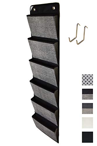 COMPONO Office Supplies Storage Organizer Includes 2 over Door Hangers, 6 Pocket Chart