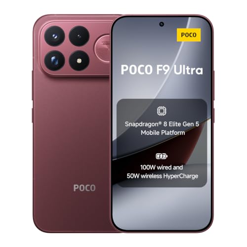 POCO F9 Ultra, Smartphone 16+1TB, Dark cherry, 8050mAh, 100W charging