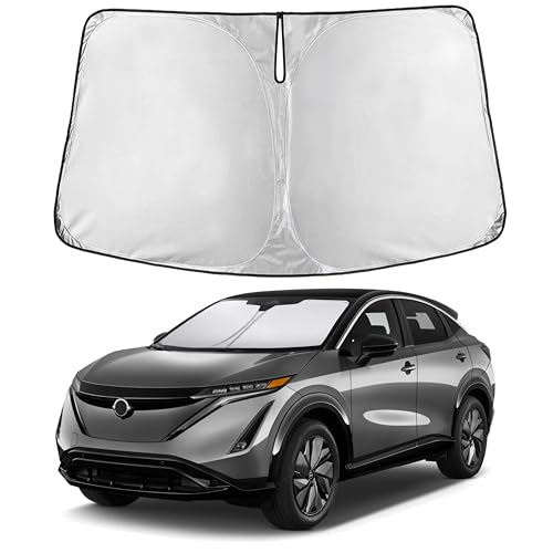Image of EcoNour Windshield Sun Shade for Nissan Ariya EV 2023-2025 | Front Window Sunshade | Foldable Car Sun Protector | Blocks UV Rays & Keeps Interior Cooler