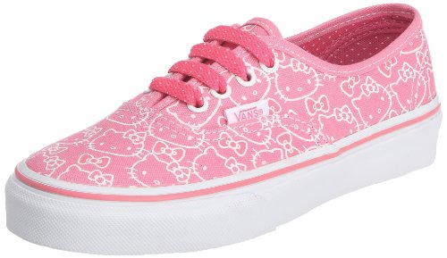 Image of Vans Authentic Hello Kitty Hot Pink /True White Canvas Trainer Voknl8T 12 UK Junior