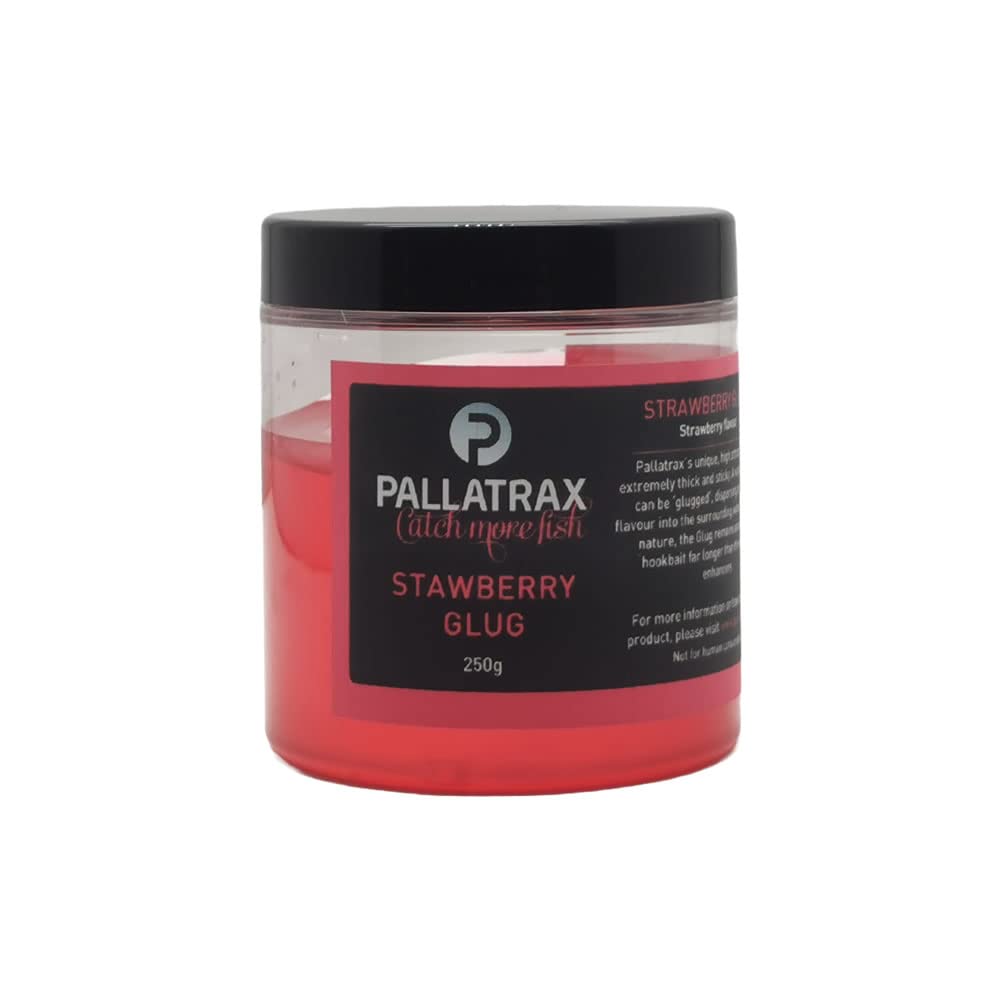 Pallatrax Strawberry Glug - PVA friendly - Super Sticky - 250g - Glug Fishing Bait Attractant Dip