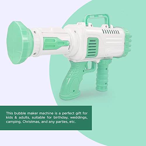 Image of 32 Hole Electric Gatling Bubble Maker Machine Gun with Liquid Soap Solution Indoor and Outdoor Toys for Kids Toddlers Girls Boys Bubble Blower Launcher | PoPo Toys
