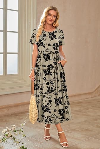 OFEEFAN Maxi Dress 50% Off - Casual Women's Dress with Pockets