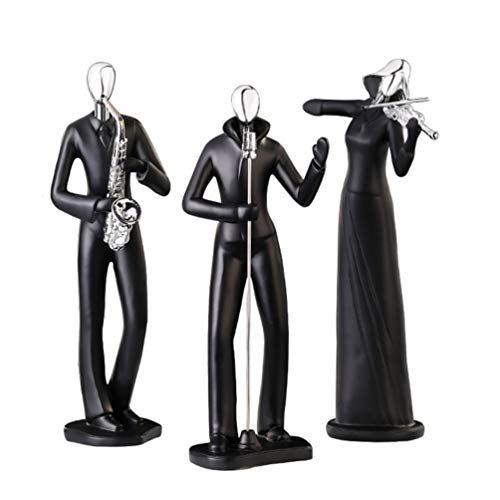 Healifty Household Decor Musical Character Ornament Resin Modern Sculpture Musical Figurine Collectible Abstract Statue Desktop Ornament (Violin) House Ornaments - Image 4