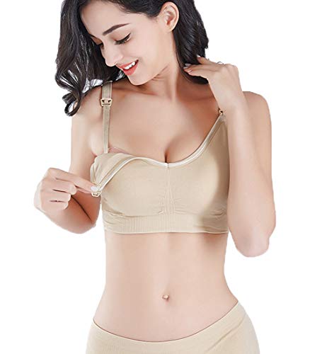 Preisvergleich Produktbild LIXILI Pflege BH Mutterschaftskleidung für Schwangere Schwangerschaft Schwangerschaft Mutterschaft BH Stillen Laktation Mütterliche Unterwäsche Dinge BHS BHS,Skin Tone,S