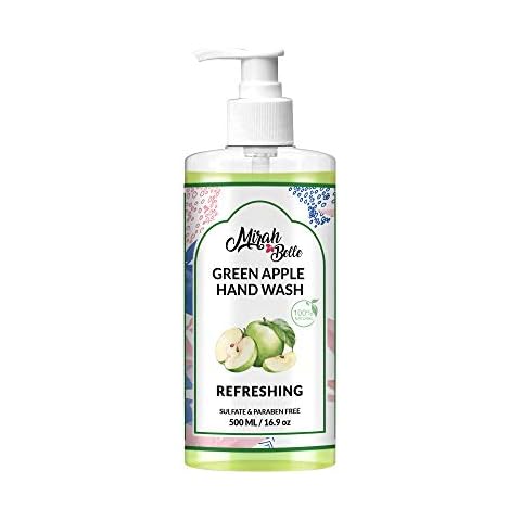Mirah Belle - Organic Green Apple Hand Wash (500 ml) - Vegan, Natural, Cruelty Free - Best for Men and Women - Sulfate and Paraben Free - 500 ml Cover